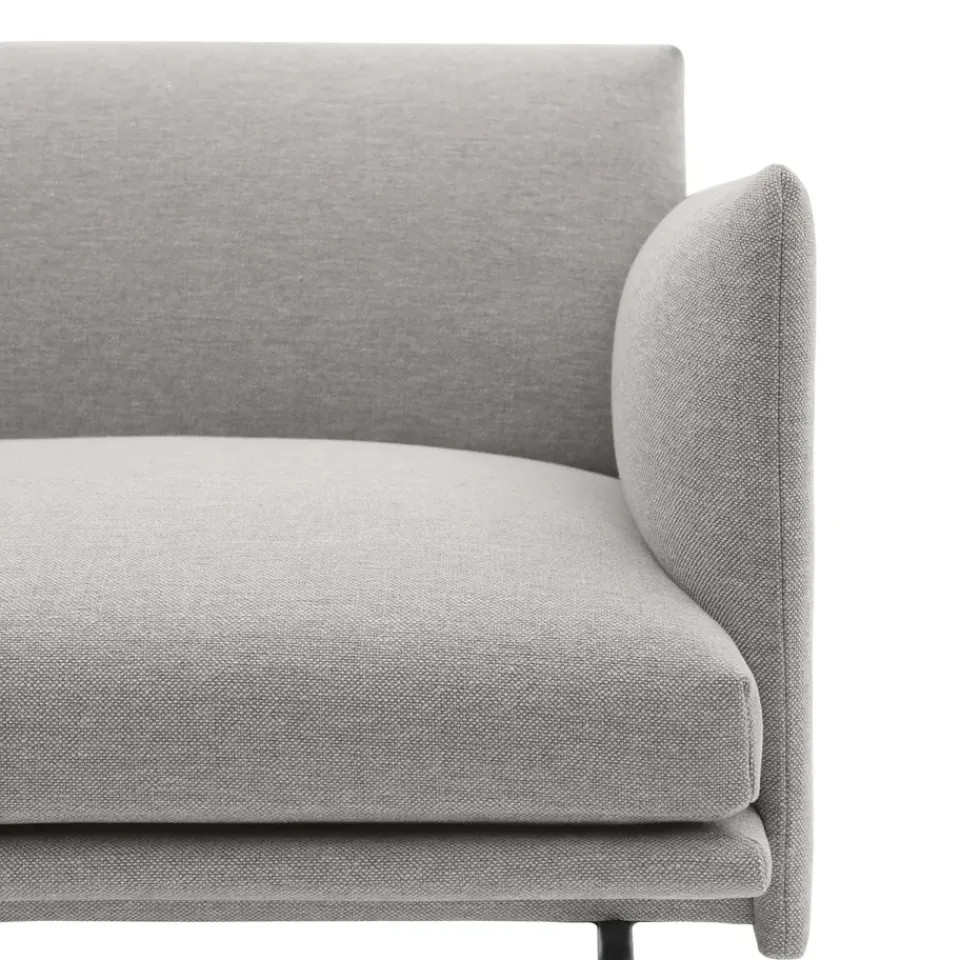 Muuto Sofas*Outline sofa 3-seat fabric, Clay 12-Black Grey