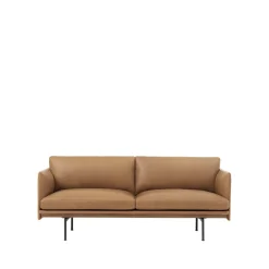 Muuto Sofas*Outline sofa 2-seat, Refine leather cognac-Black Brown