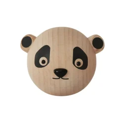 OYOY Clothes Hooks & Hangers*Mini wall hook, Panda BeigeBlack
