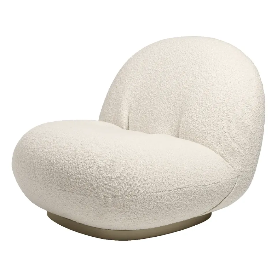 GUBI Armchairs & Footstools*Pacha lounge chair, Karakorum 001-pearl gold White