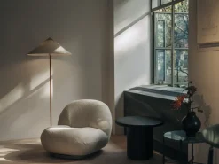 GUBI Armchairs & Footstools*Pacha lounge chair, Karakorum 001-pearl gold White