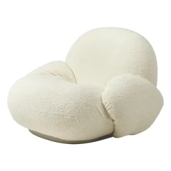GUBI Armchairs & Footstools*Pacha lounge chair with arm rest, Karakorum 001-pearl gold White