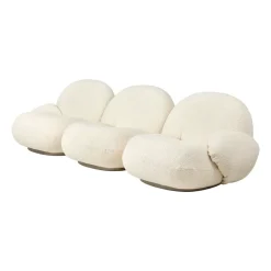 GUBI Sofas*Pacha sofa 3-seat with arm support, Karakorum 001-pearl gold White