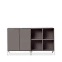 Montana Dressers & Sideboards*Pair side table, Coffee 35, chrome legs Brown
