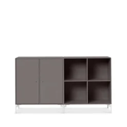 Montana Dressers & Sideboards*Pair side table, Coffee 35, white lacquered legs Brown