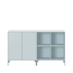 Montana Dressers & Sideboards*Pair side table, Flint 148, chrome legs Blue