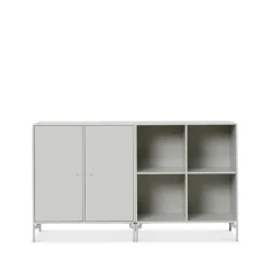 Montana Dressers & Sideboards*Pair side table, Nordic 09, chrome legs Grey