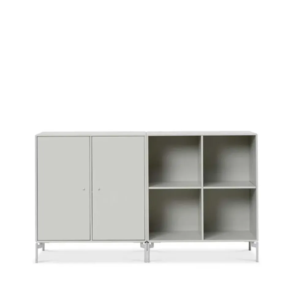 Montana Dressers & Sideboards*Pair side table, Nordic 09, chrome legs Grey