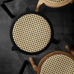 Northern Stools*Pal stool with rattan seat, Black oak BeigeBlack