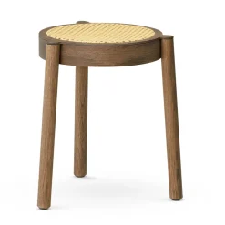Northern Stools*Pal stool with rattan seat, Smoked oak Brown