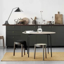 Northern Stools*Pal stool with rattan seat, Smoked oak Brown