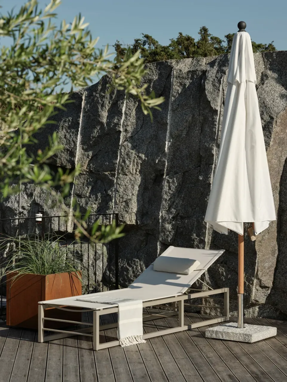 Brafab Sun Protection*Paliano parasol, Natural-white 300 cm Brown