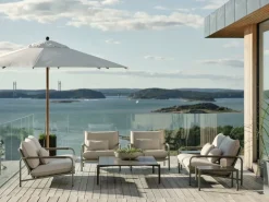 Brafab Sun Protection*Paliano parasol, Natural-white 350 cm Brown