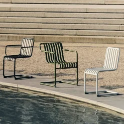 HAY Balcony Furniture*Palissade Cantilever chair, Cream White