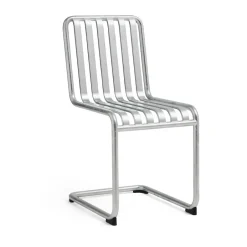 HAY Balcony Furniture*Palissade Cantilever chair, Hot galvanised steel Silver-coloured
