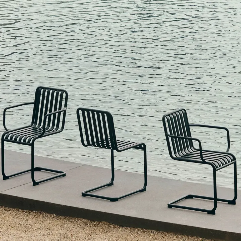 HAY Balcony Furniture*Palissade Cantilever chair, Anthracite Black