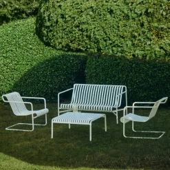 HAY Outdoor Lounge Furniture*Palissade Cantilever Low lounge armchair, Cream White