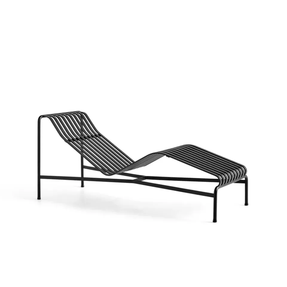 HAY Seating|Garden Sofas & Garden Benches*Palissade chaise lounge, Anthracite BlackGrey