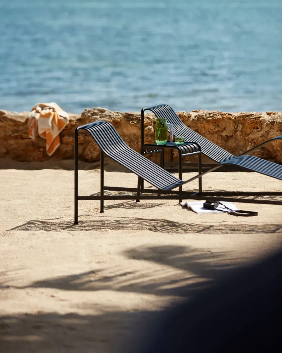 HAY Seating|Garden Sofas & Garden Benches*Palissade chaise lounge, Anthracite BlackGrey