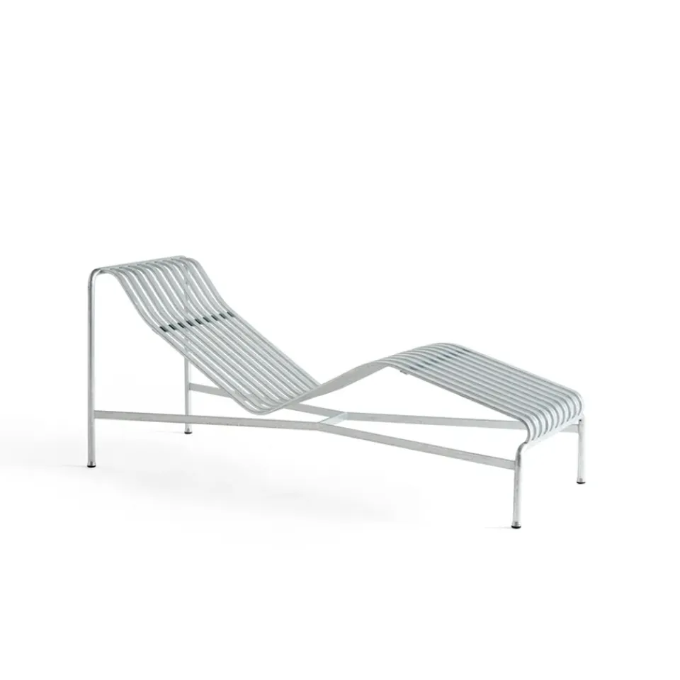 HAY Seating|Garden Sofas & Garden Benches*Palissade chaise lounge, Hot galvanized Silver-coloured