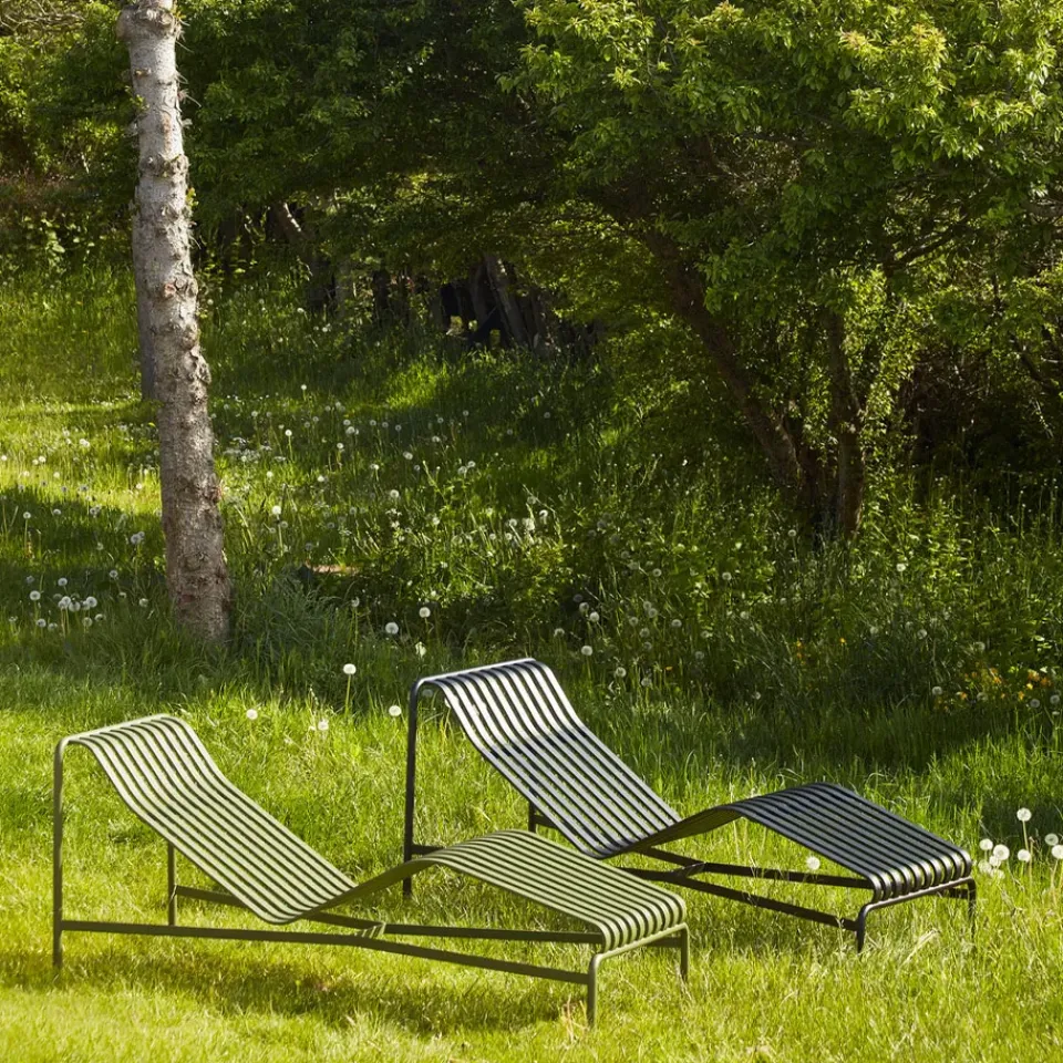 HAY Seating|Garden Sofas & Garden Benches*Palissade chaise lounge, Hot galvanized Silver-coloured