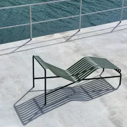 HAY Seating|Garden Sofas & Garden Benches*Palissade chaise lounge, Hot galvanized Silver-coloured