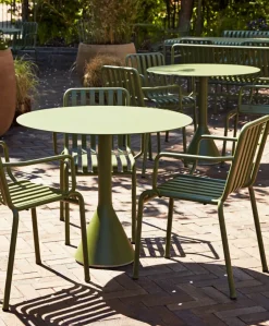 HAY Table For Outdoor Use*Palissade Cone round coffee table, Olive, ø90 Green