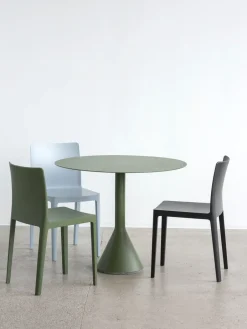 HAY Table For Outdoor Use*Palissade Cone round coffee table, Olive, ø90 Green