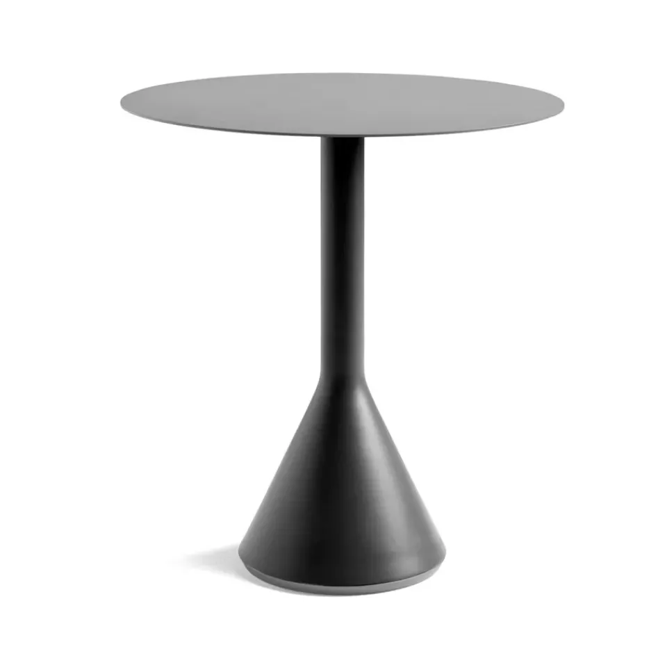 HAY Balcony Furniture*Palissade Cone round coffee table, Anthracite, ø70 BlackGrey