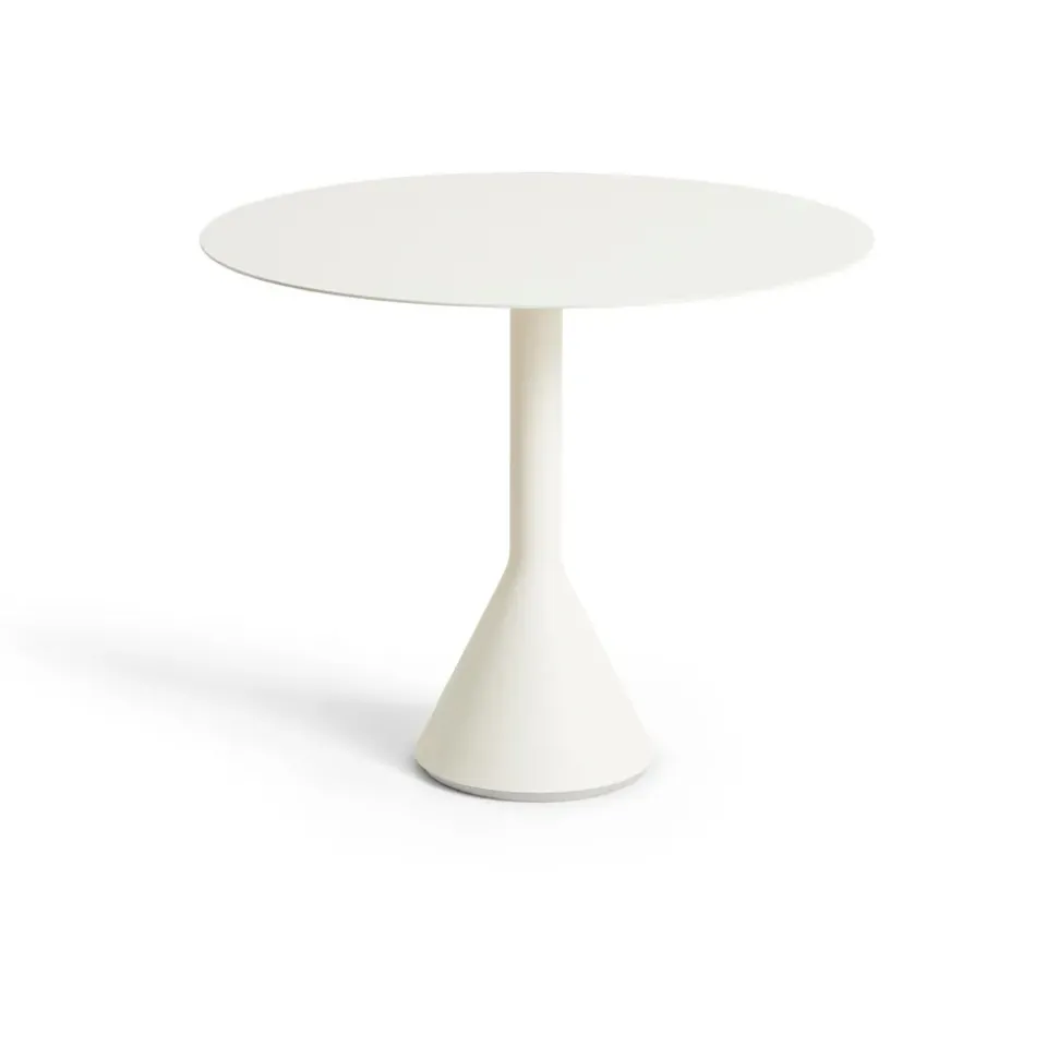 HAY Table For Outdoor Use*Palissade Cone round coffee table, Cream , Ø90 cm White