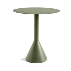 HAY Balcony Furniture|Table For Outdoor Use*Palissade Cone round coffee table, Olive, ø70 Green