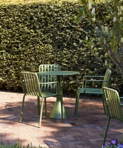 HAY Balcony Furniture|Table For Outdoor Use*Palissade Cone round coffee table, Olive, ø70 Green