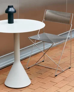 HAY Balcony Furniture*Palissade Cone round coffee table, Cream , Ø70 cm White