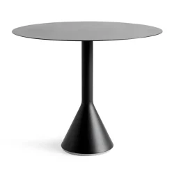 HAY Table For Outdoor Use*Palissade Cone round coffee table, Anthracite, ø90 BlackGrey