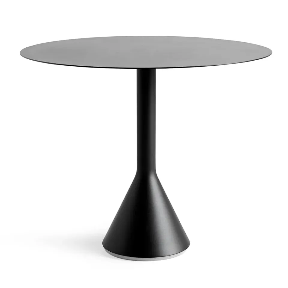 HAY Table For Outdoor Use*Palissade Cone round coffee table, Anthracite, ø90 BlackGrey