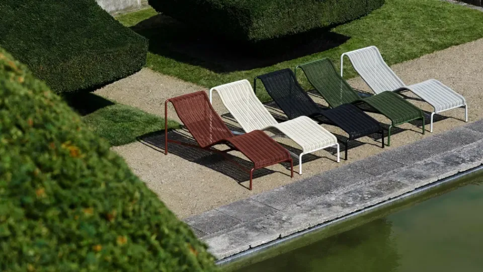 HAY Garden Sofas & Garden Benches*Palissade Cord chaise longue, Iron Red