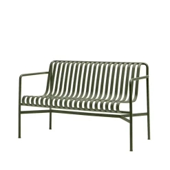 HAY Garden Sofas & Garden Benches*Palissade Dining bench with armrests, Olive Green