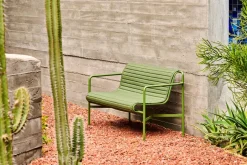 HAY Garden Sofas & Garden Benches*Palissade Dining bench with armrests, Olive Green