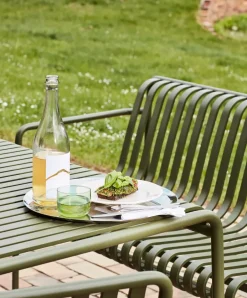 HAY Garden Sofas & Garden Benches*Palissade Dining bench with armrests, Olive Green