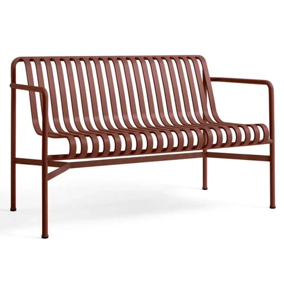 HAY Garden Sofas & Garden Benches*Palissade Dining bench with armrests, Iron Red