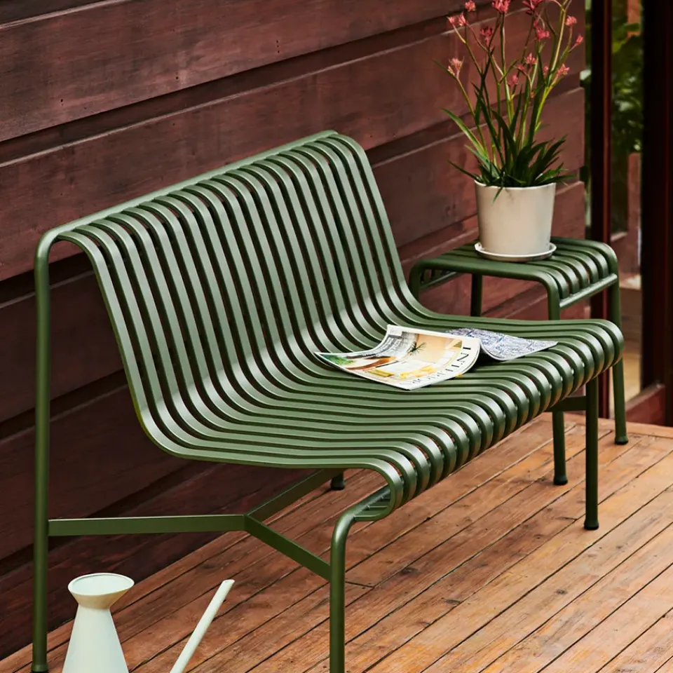 HAY Garden Sofas & Garden Benches*Palissade Dining bench without armrest, Olive Green