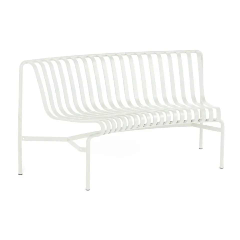 HAY Garden Sofas & Garden Benches*Palissade Dining park bench with curved back, Cream White