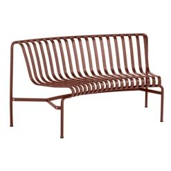 HAY Outdoor Lounge Furniture|Garden Sofas & Garden Benches*Palissade Dining park bench with curved back, Iron Red