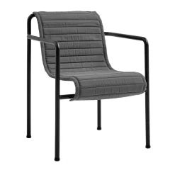 HAY Seat Cushions & Pads*Palissade Dining Quilted armchair cushion, Anthracite BlackGrey
