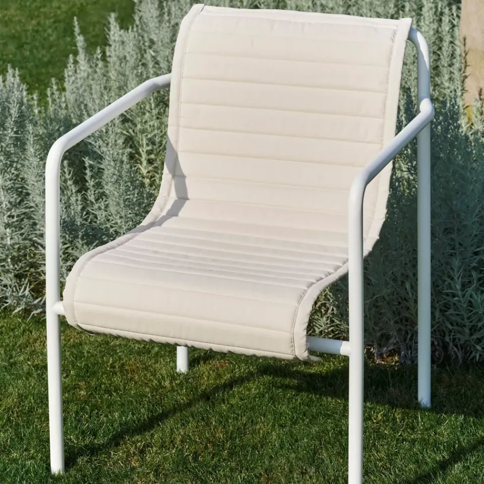 HAY Garden Details & Accessories|Seat Cushions & Pads*Palissade Dining Quilted armchair cushion, Cream White