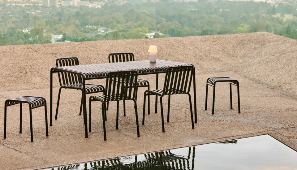HAY Table For Outdoor Use*Palissade dining table 170x90 cm, Anthracite BlackGrey