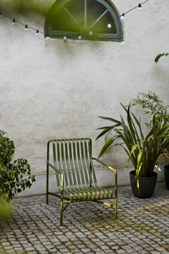 HAY Outdoor Lounge Furniture*Palissade High lounge chair, Olive Green