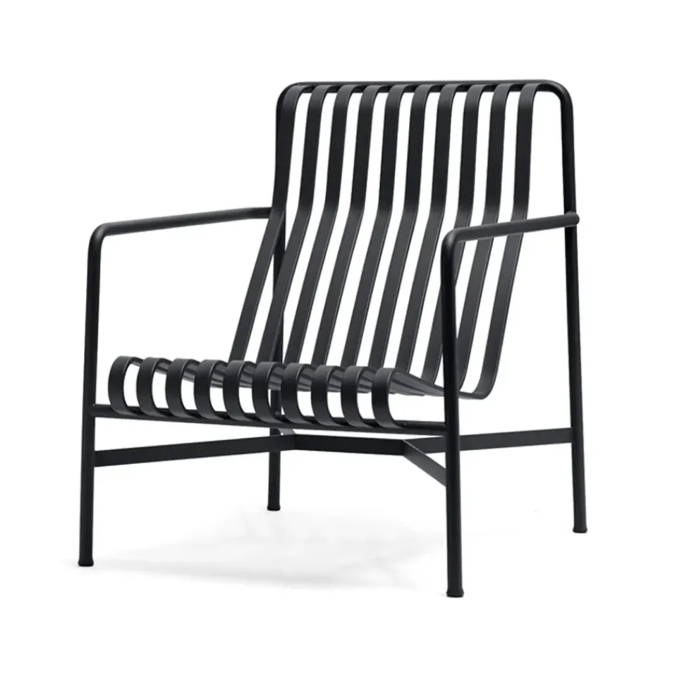HAY Outdoor Lounge Furniture*Palissade High lounge chair, Anthracite BlackGrey