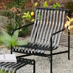 HAY Outdoor Lounge Furniture*Palissade High lounge chair, Anthracite BlackGrey