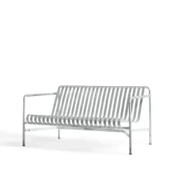 HAY Outdoor Lounge Furniture|Garden Sofas & Garden Benches*Palissade lounge sofa, Hot galvanized Silver-coloured